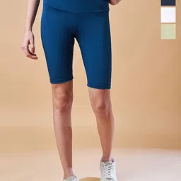 COLOR CAPITAL Pack Of 4 Above Knee Length Gym Tights-picture-27