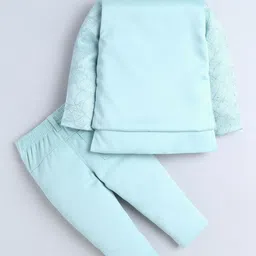 Sangria Boys Embroidered Mandarin Collar Sherwani & Trouser Set With Shrug image 2