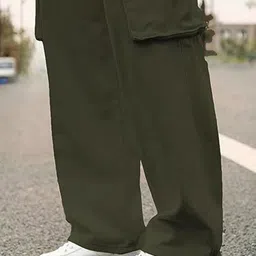 ADITYA TRADE LINK Men Comfort Regular Fit Mid-Rise Cotton Cargos Trouser image 3