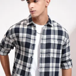 HIGHLANDER Men Opaque Checked Casual Shirt-picture-32