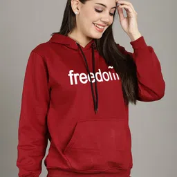 GRACIT Women Printed Hooded Sweatshirt image 2