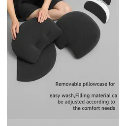 VRINDAKUL Grey Polyester Maternity Pillow image 2