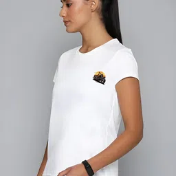 DressBerry Women White Polyester Printed Tshirts image 5