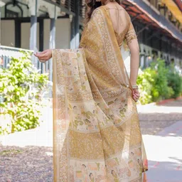 MAHARANI COUTURE Ethnic Motifs Pure Cotton Saree With Blouse Piece image 5