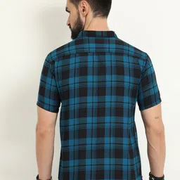 ALLWIN PAUL Men Classic Shepherd Checks Opaque Checked Casual Shirt image 5