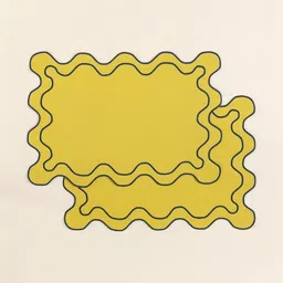 LOVEDWELL 2Pcs Black & Yellow Embroidered Cotton Table Placemats-picture-16