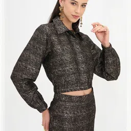 Virgio Women Lightweight Crop Bomber Jacket-image-14