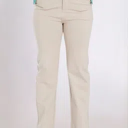 DIVISIVE Women Relaxed High-Rise Straight Fit Formal Trousers-image-9
