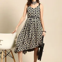 routes by all about you all about you Polka Dot Print Fit & Flare Dress image 3