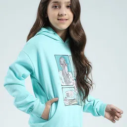 Monte Carlo Girls Graphic Printed Hooded Pullover Cotton Sweatshirt image 2