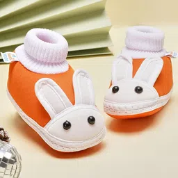 NESKA MODA 3 To 12 Months Baby Boys & Baby Girls Cute Soft Cotton Pre-Walker Rabbit Face Booties-image-44