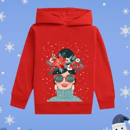 NUSYL Girls Printed Hooded Sweatshirt-image-75