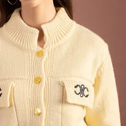 all about you Long Sleeves Woollen Cardigan Sweater image 5