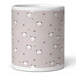 Mr UVD White Cartoon Characters Printed Matte Ceramic Mug-350ml image 2