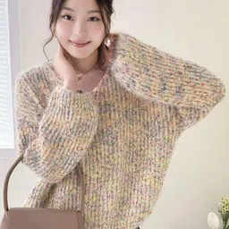 StyleCast Women Abstract Self Design V-Neck Winterwear Pullover Sweater-image-37