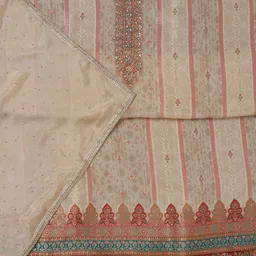 Koskii Organza Unstitched Dress Material image 4