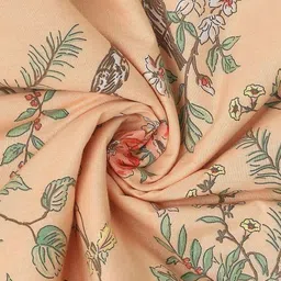 LIVSPACE Peach-Coloured & Peach-Coloured Floral AC Room 110 GSM Dohar image 4