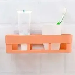 shrey Self Adhesive Wall Hanging BATHROOM floating Shelf (pack of 2) 1.466 Plastic Wall Shelf-picture-36