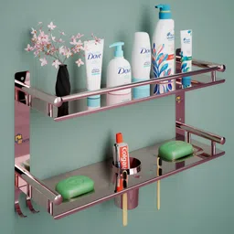 bzcarts by bzcarts S.S. 304 Rose Gold Bathroom Stand / Bathroom Towel Hanger / Bathroom Accessories Rose Gold Towel Holder image 1