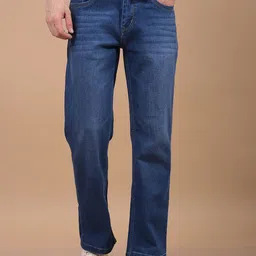 Crimsoune Club Men Baggy Fit Light Fade Mid-Rise Stretchable Jeans-picture-10