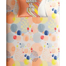 Portico Liberty Threads White Printed Cotton 144 TC Single BedsheetnSet 1.50m x 2.24m image 4