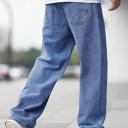 ASHTOM Men Loose High-Rise Low Distress Jeans image 5