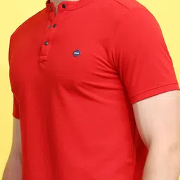 Cloak & Decker by Monte Carlo Men Henley Neck Solid T-shirt image 2