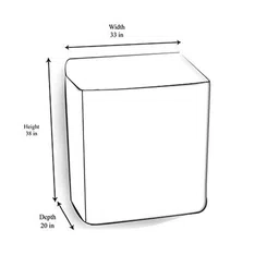 The Furnishing Tree Grey PVC Washing Machine Covers image 2