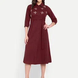RAISHREE Embroidered A-Line Midi Dress-picture-40