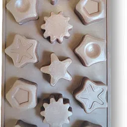 grih soukhya Food Grade Silicon Chocolate Mould in Star and Gear shape Brown Silicone Ice Cube Tray-picture-14