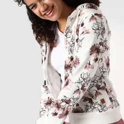 Campus Sutra Women Printed Hooded Sweatshirt-image-6