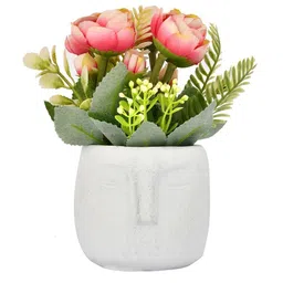 Myntra Elegant Homes White & Pink Ivy Artificial Plant With Pot image 5