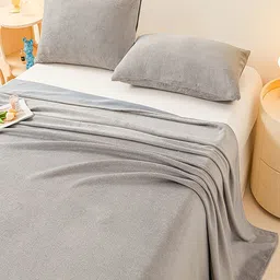 JC HOME Grey 150 TC King Bedsheet with 2 Pillow Covers image 3