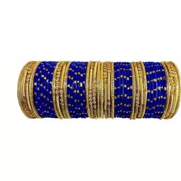 TRIOXY Blue Glass Artificial Stones Bangle image 1