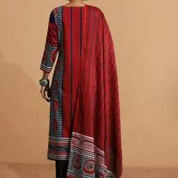 house of pataudi House of Printed Straight Kurta & Trouser With Dupatta image 3