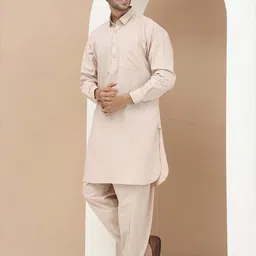 GRAGE Men Cream Kurta Sets image 3