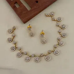 Hikaru Gold-Plated American Diamond Stone-Studded Jewellery Set-picture-41