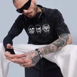 PAUL STREET Men Dyed Bio Finish Boxy T-shirt image 2