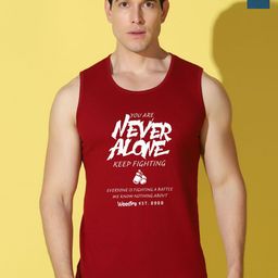 WOOSTRO Pack Of 2 Printed Cotton Gym Vests VWS26(ALONE MAROON)(HARD PEACOCK)-picture-10