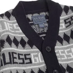 GUESS kids Boys Self Design Cardigan Sweater image 3