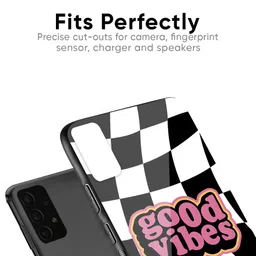 QRIOH Good Vibes Printed Samsung Galaxy S23 Ultra 5G Glass Back Case Mobile Accessories image 5