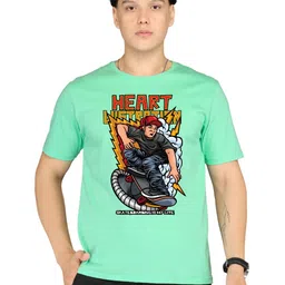 BRAWNY BATTLER Men Graphic Printed Round Neck Cotton T-shirt image 3