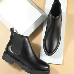 Layasa Women Block Heel Chelsea Boots-picture-11