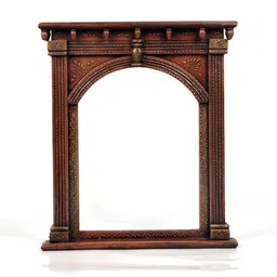 craft tree Wooden Hand painted Decorative Jharokha in Copper Finish image 3