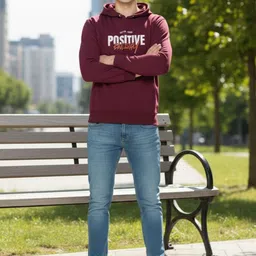 Moda Rapido Men Printed Hooded Sweatshirt image 3