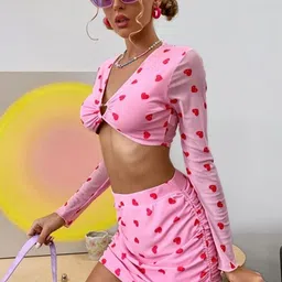 VANGULL Print Puff Sleeve Sheath Dress image 5