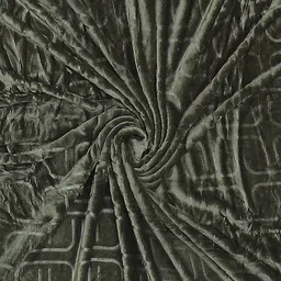 Monte Carlo Olive Green Geometric AC Room 210 GSM Single Bed Blanket image 2