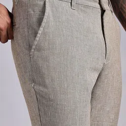Thomas Scott Men Regular Fit Linen Chino Trousers image 3