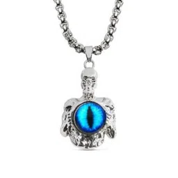 KRENOZ Silver-Plated Contemporary Pendant With Chain-picture-13