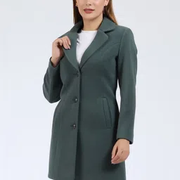 YOUNG CLUB CLASSIC Self Design Notched Lapel Overcoat image 4